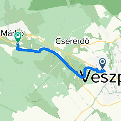 Szent István utca 8., Veszprém to Malom utca, Márkó