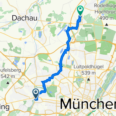 Bodenstedtstraße 57, München nach Bruckmannring 22, Oberschleißheim