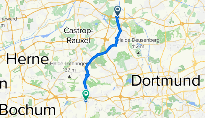 Amselstraße 4, Dortmund nach Wilhelmshöh 39, Dortmund