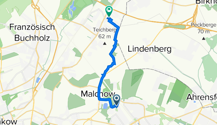 Zingster Straße 78, Berlin nach Krähenfußzeile 11, Berlin