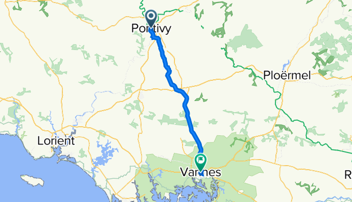 De 8 Rue François Mitterrand, Pontivy à Rue Thiers, Vannes