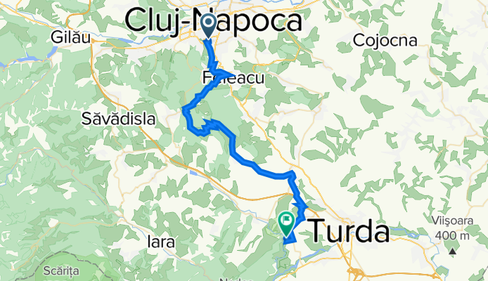 Cluj-Napoca - Micesti - Tureni - Sandulesti - Camping Cheile Turzii
