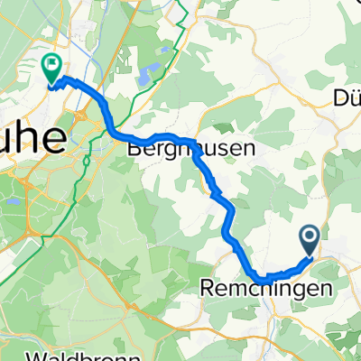 Remchinger Straße 16, Königsbach-Stein nach Hofäckerstraße 51, Karlsruhe