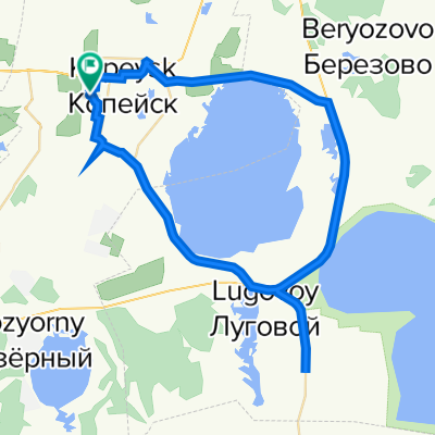 От улица Гастелло 25а, Копейск до улица Гастелло 25а, Копейск