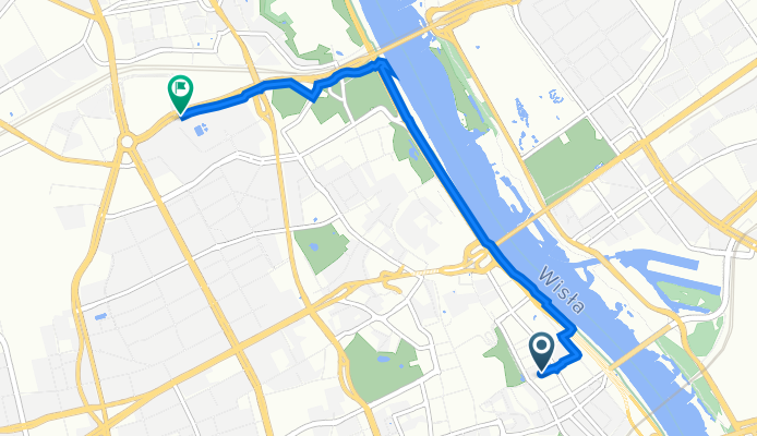 Leszczyńska 10, Warszawa do Zygmunta Słomińskiego 15, Warszawa