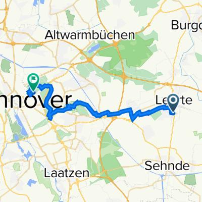 Köhlerheide 99, Lehrte nach Fritz-Behrens-Allee, Hannover