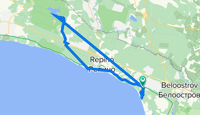 От Приморское шоссе 364а лит Ж, Санкт-Петербург до 1-я Боровая улица 364, Санкт-Петербург