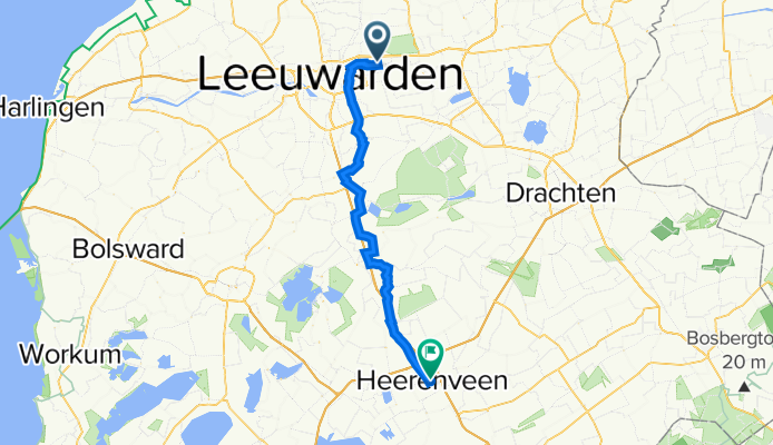 Staniastate 61, Leeuwarden to Molenplein 32, Heerenveen