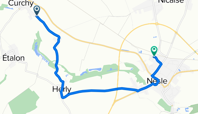 35 Rue de Manicourt, Curchy à 5 Chemin d'Amiens, Nesle
