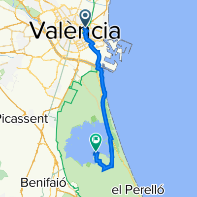 Route von Plaça de Valencia Club de Futbol, 2D, València