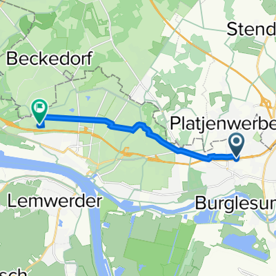 Bördestraße 8A, Bremen nach Grävenhorster Straße 18, Bremen