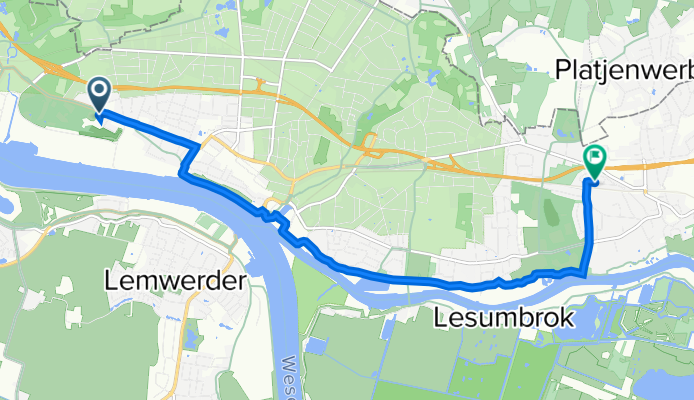 Lindenstraße 104, Bremen nach Am Vogelbusch 22, Bremen