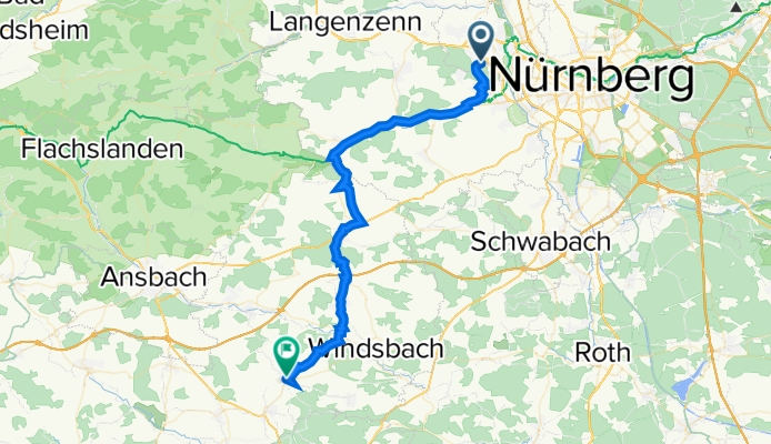 Zum Vogelsang 21, Fürth nach Adolph-Kolping-Gasse 1, Wolframs-Eschenbach