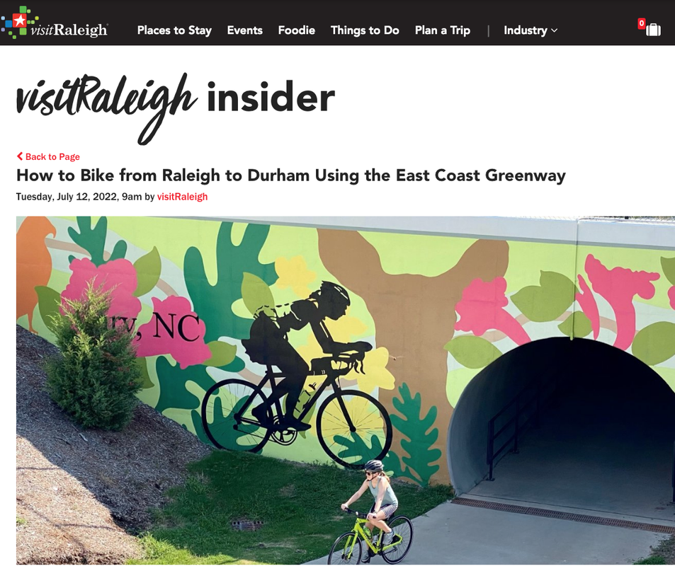 Raleigh NC to Durham NC on the East Coast Greenway