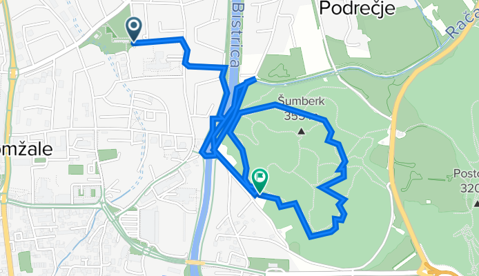 Plečnikova ulica 7 to Pot pod Hribom 6