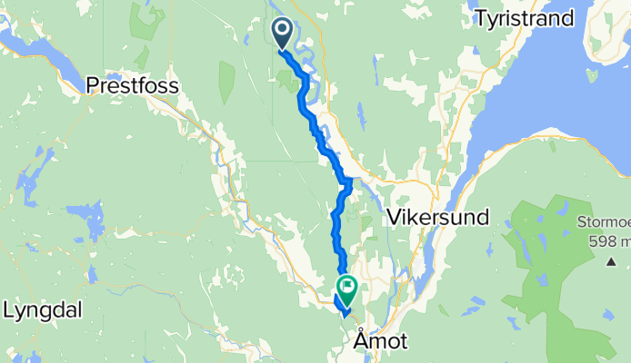 Øgardsveien, Vikersund to Koboltveien 11, Åmot