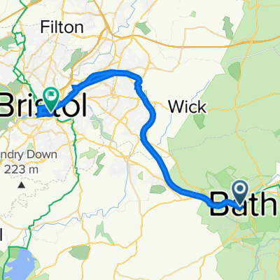 7 Kingsmead Sq, Bath to A4044, Bristol