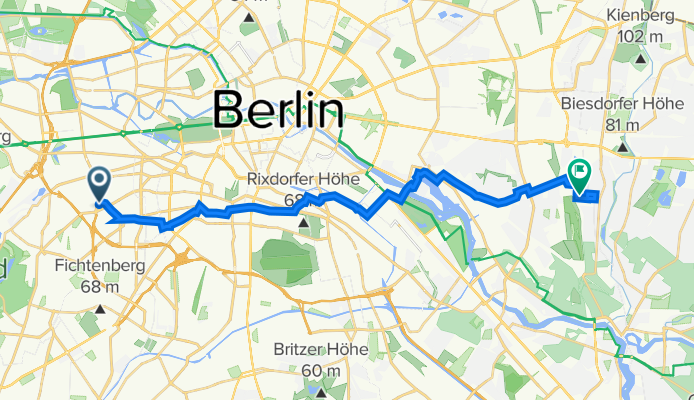 Ruhrstraße 4, Berlin nach Alfelder Straße 51A, Berlin