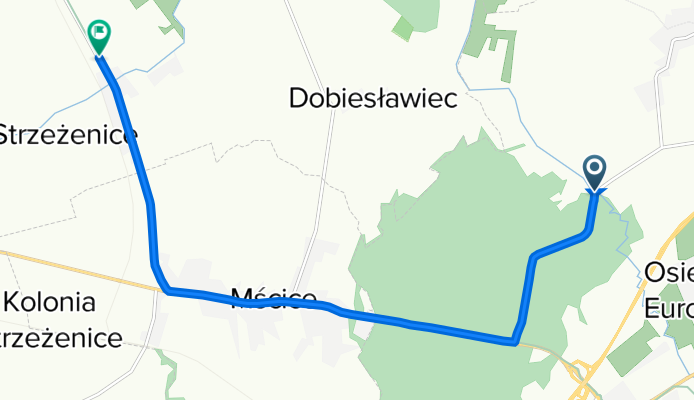 Na Jamno, Koszalin do Strzeżenice, Będzino