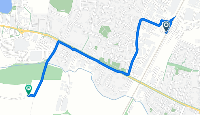 Station Road, Diss to Elm Vale Cottage, Denmark Hill, Diss