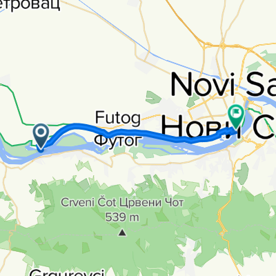 Begečka Jama 56, Novi Sad nach Sunčani kej, Novi Sad