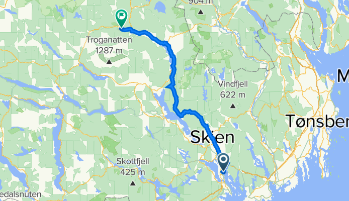 Lunde terrasse 30, Porsgrunn to Hågånvegen 5, Sauland