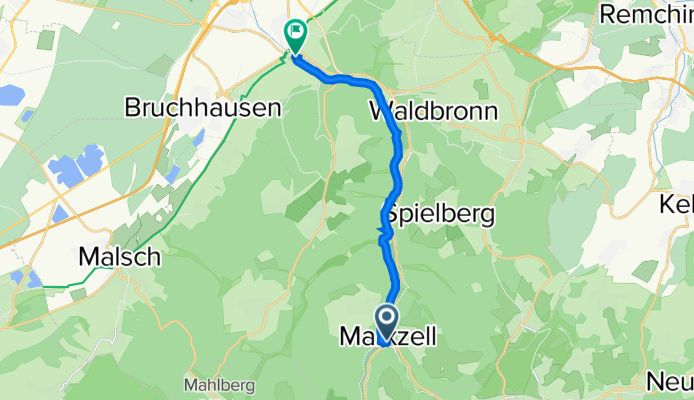 Albtalstraße 1, Marxzell nach Kanalstraße 13, Ettlingen