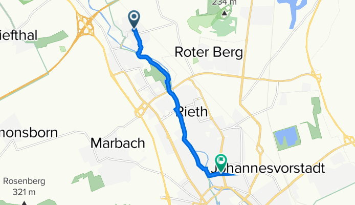 Premnitzer Straße 2, Erfurt nach Storchmühlenweg 1A, Erfurt