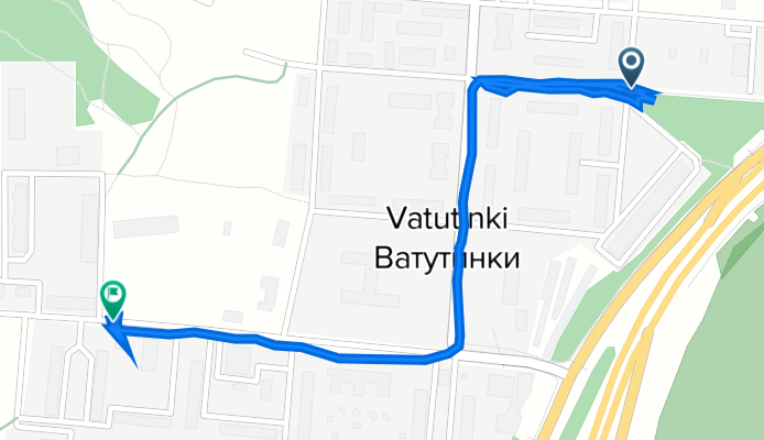 3-я Ватутинская улица, D Vatutinki to 1-я Ватутинская улица, 17/1, D Vatutinki
