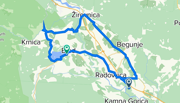 Radovljica, Radovljica naar Želeška cesta 12, Bled