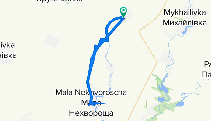 вул. Алейна, Первомайське to вул. Алейна, Первомайське