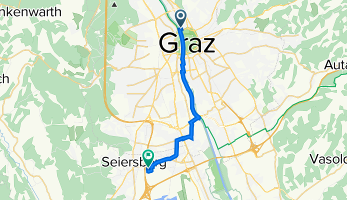 Körösistraße 9, Graz nach Werschweg 3a, Neuseiersberg