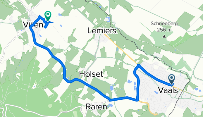 Prins Willem-Alexanderplein 1, Vaals naar Oude Akerweg 40-a032, Vijlen