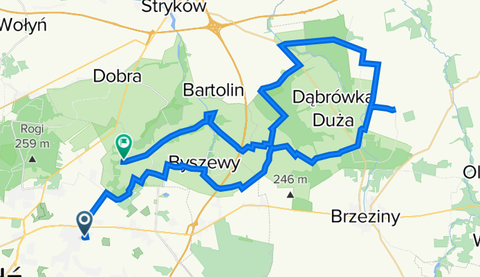 Listopadowa 33C, Łódź do Bratkowa, Kalonka