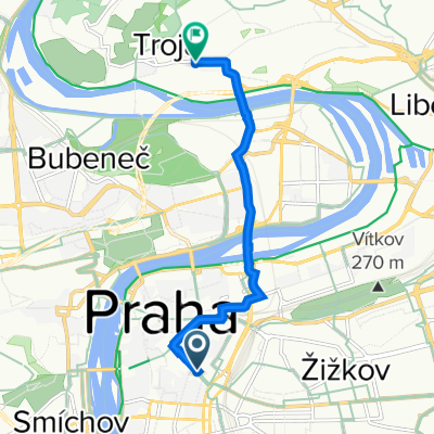 Václavské náměstí 796 nach Trojská 157