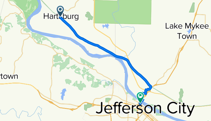 Katy Trail, Hartsburg to 723 W Main St, Jefferson City
