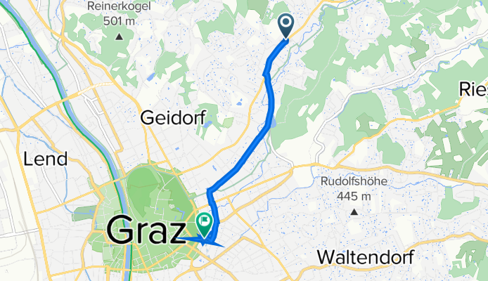 Mariatroster Straße 89, Graz to Wastiangasse 4, Graz