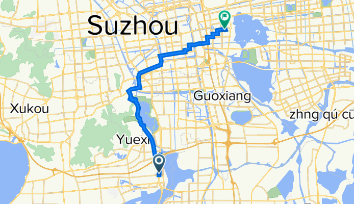 Qianzhu Road, Suzhou to Suzhou Industrial Park Global 188 Shopping Center, Suzhou