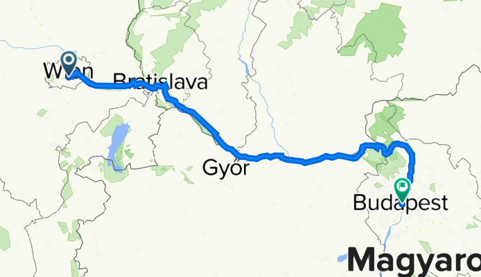 Columbusgasse 2, Wien nach Gerlóczy utca 4., Budapest