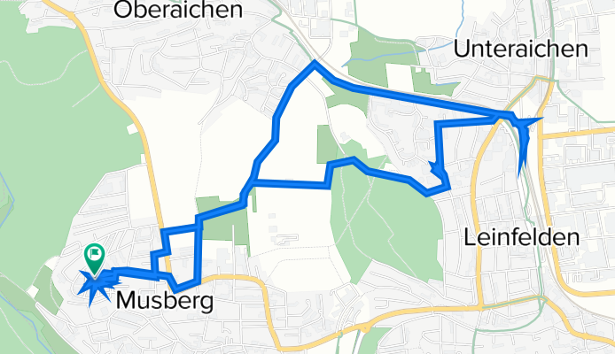 Herderstraße 6/1, Leinfelden-Echterdingen nach Herderstraße 3, Leinfelden-Echterdingen
