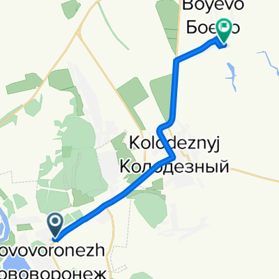 Первомайская улица, 5Г, Нововоронеж до улица 1 Мая, 34, Боево