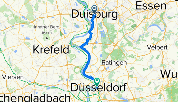 Münzstraße 41, Duisburg naar Stadtbezirk 1, Düsseldorf