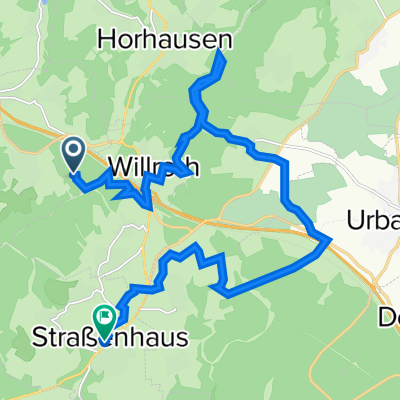 Oberhonnefeld-Gierend nach Ringstraße 3, Straßenhaus