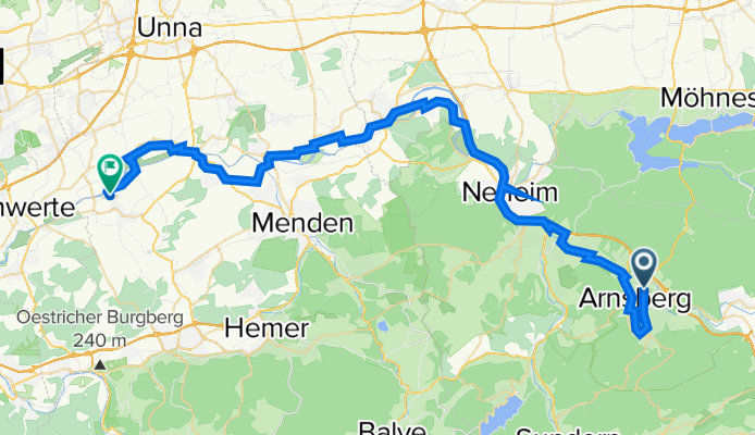 Ruhrtalradweg Arnsberg - Essen