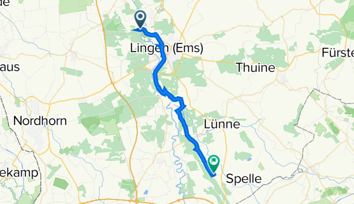Dalumer Straße 14, Lingen (Ems) nach Zur Venhauser Schleuse, Spelle