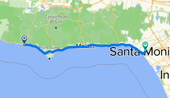 La Piedra Beach Rd, Malibu to 1201–1221 Tenth St, Santa Monica