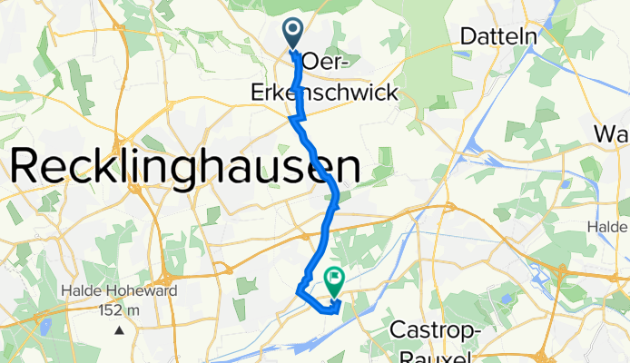 Eichendorffstraße 37, Oer-Erkenschwick nach Ringelrodtweg 15, Castrop-Rauxel