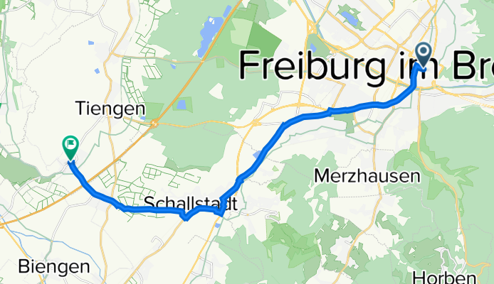 Rathausgasse 10, Freiburg im Breisgau nach St-Erentrudis-Straße 12, Freiburg im Breisgau