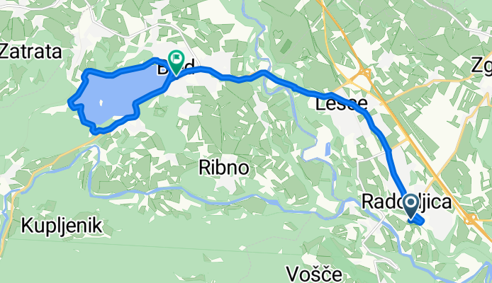 Radovljica -  Bled jezoro