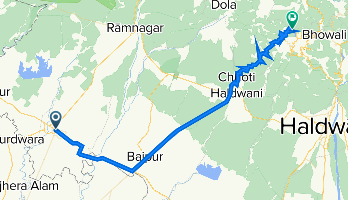 Jail Road, Kashipur to Mallital, Nainital
